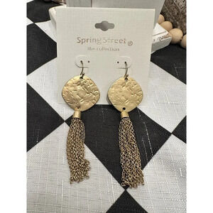 Spring Street Nordstrom Gold color Dangle Earrings dressy casual